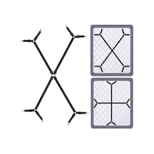Beyaz Ayarlanabilir Yatak Çarşaf Askıları Çapraz Raptiye Yatak Örtüsü Klipsleri Askılar Tutucular Ev Tekstili Organize Aletler