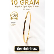 22 Ayar Tse Belgeli 10 Gram 2 Mm Kibrit Çöpü Ajda Altın Bilezik İşçiliksiz