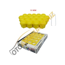 A Kalite Mefsa Bijon Kapağı Düz 19 Mm Sarı 20 Li Set