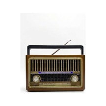 Kamptek Ktf-1655 Nostaljik Radyo - Bluetooth Hoparlör, El Fenerli, Şarjlı Ahşap Görünümlü Retro Müzik Kutusu