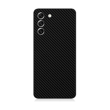 Samsung Galaxy S21 Fe Uyumlu Siyah Karbon Motif Desenli Silikon Kılıf