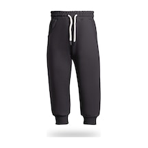 Heyadventure Erkek / Kız Çocuk Jogger Eşofman Altı Cepli Paçası Kaşkorseli Füme Füme