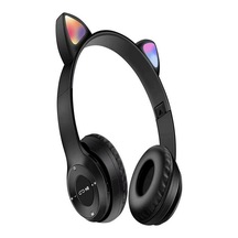Mmpshop P47M Sevimli Kedi Bluetooth Kablosuz Mikrofonlu RGB Kulak Üstü Kulaklık