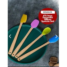 4 Adet Isıya Dayanıklı Silikon Spatula Seti Silikon Mutfak Seti 4