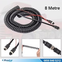 8 Metre 4 Pin Aviation Trigger Tetik Destekli Spiral Uzatma Kablosu