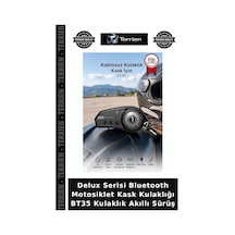 Delux Serisi Bluetooth Motosiklet Kask Kulaklığı Bt35 Kulaklık Akıllı Sürüş
