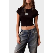 Calvin Klein Pamuklu Regular Fit Logolu Bisiklet Yaka T Shirt Lv047g828gub1 Bayan T Shirt Lv047g828g Ub1 Siyah