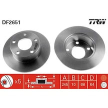 Trw Df2651 Arka Fren Diski 4a0615301a 4a0615601a 4ao615301a 2 Adettir