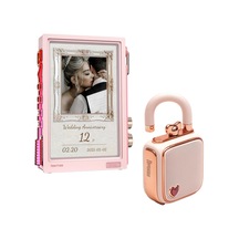 Lovelock Ses Kayıt Özellikli Bluetooth Hoparlör Ve Times Frame Akıllı Dijital Çerçeve Hediye Seti, Pembe