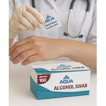 Aqua Alkollü Swab Mendil Alcohol Swab %70 Ethyl Alkol İçerikli Steril Hijyen Temizlik