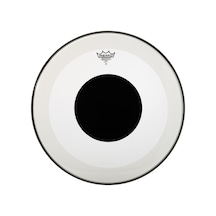 Remo P3-1324-10- Powerstroke 3 Clear Şeffaf 24inc No Stripe Top Black Dot Bas Davul Derisi Açık Gri