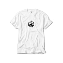 Black Triangle Circle Beyaz Tişört Beyaz