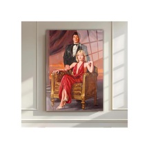 Tony Montana & Elvira Çift Tasarım Cam Tablo Film Karakteri Dekoratif Poster Modern Dekorasyon Temalı Dekoratif Duvar Tablosu, Salon, Ev Ve Ofis Dekoru,