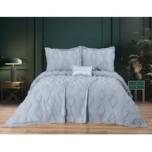 Afrodit 4 Parça Çift Kişilik Yatak Örtüsü Gri