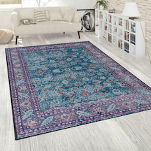 Rovigo Home Dijital Baskı Yıkanabilir Kaymaz Taban Salon Halısı RVG1559-HT757 Çok Renkli