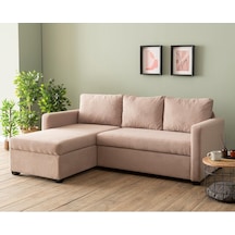 Pafu Kado Yataklı Köşe Koltuk Takımı - Bohem Vizon Vizon