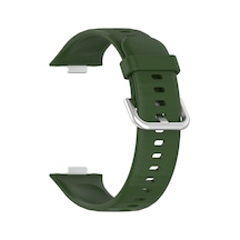Caseonn Huawei Watch Fit 3 Kordon Esnek Spor Silikon Kayış Koyu Yeşil