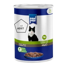 Paw Paw Joleli Kuzu Etli Yetişkin Kedi Konservesi 12 x 400 G