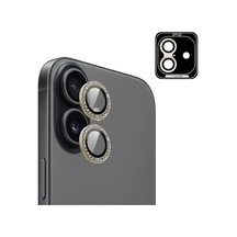 Apple iPhone Uyumlu 17 İçin Ipg Prolens Kamera Lens Koruyucu Elmas Taş Çerçeveli, Kırılmaz Cam Altın