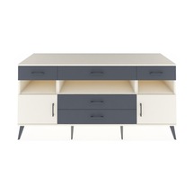 Kronos Konsol 3 Raflı 5 Çekmeceli 2 Kapaklı 176x59x83 Aytaşı-aytaşı/antrasit Aytaşı/antrasit