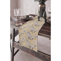 Sarı Çiçekli Desen Premium Masa Örtüsü Runner Rnr052n11