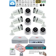 Ip Güvenlik Kamera Seti - 5 İç Mekan , 5 Dış Mekan Kdj-5ın5out-v3