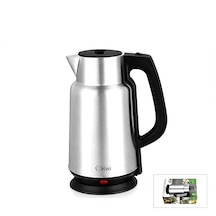 Çelik - Sürahi Model Kettle Elektrikli Su Isıtıcısı Paslanmaz Çelik Gizli Rezistans 360 2.2lt 1500w