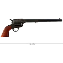 Denix Dekoratif Siyah Cal.45 Peacemaker Revolver 12 İnc 46 Cm , Amerika 1873