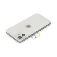 Apple İphone 12 Mini Uyumlu Renkli Kamera Lens Koruma Cam - Sarı-mavi