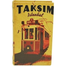 Kutu Kitap Taksim Ahşap Suni Deri Kaplı Dekoratif Hediyelik