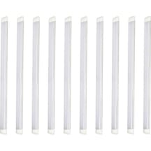 Penta 10'lu Paket 120 Cm 40 Watt Çift Sıra Ledli Led Bant Armatür 6500 Kelvin Beyaz Renk Beyaz