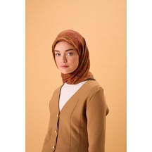 Silk Home Viskon Karışımlı Velora Eşarp Kına Yeşili-yağ Yeşili Narçiçeği Asit Desenli Tok Duruşlu 90x90 Çok Renkli