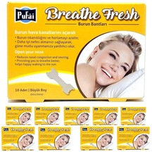 Pufai Breathe Fresh Burun Bandı Büyük Boy 10'lu x 10 Paket