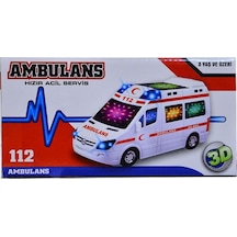 Ctoy Oyuncak Pilli Sesli Ve Işıklı 3d Ambulans
