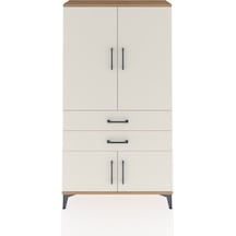 Arges Dolap Tek Raflı 2 Çekmeceli Tek Askılı 88x30x163 Çam-ay... Çam