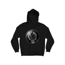 Opeth Baskılı Kapşonlu Sweatshirt Siyah