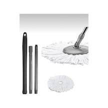 Mikrofiber 360 Derece Döner Her Kovaya Uygun Yedek Sap Başlık Mikrofiber Mop
