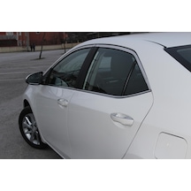 Toyota Corolla Uyumlu Krom Cam Çıtası 2014 - 2018 4 Parça P.çelik