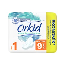 3 Adet Orkid Extra Hassas Koruma Tekli Hijyenik Ped Normal 9'lu Boy 1