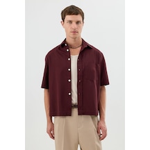 Antioch Boxy Fit Erkek Gömlek Bordo
