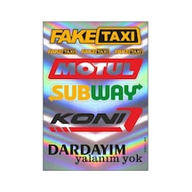 A5 Hologram Sticker 078 Tek Paket Çoklu Sticker Standart
