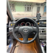 Toyota Corolla 2002-2008 Araca Özel Direksiyon Kılıfı Nubuk Karb