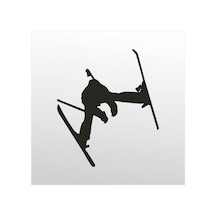 Folyo Sticker Kayakçı Adkpquy634 70cm Uzunluk Siyah