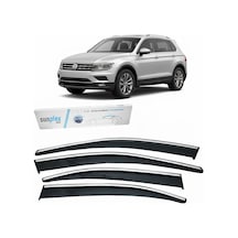 Sunplex Volkswagen Tiguan 2016-2021 Krom Cam Rüzgarlığı 4 Parça