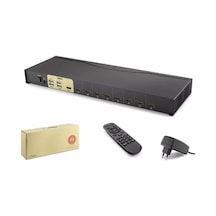 Hadron Hdx1378 8 Port Hdmi Kvm Switch Siyah Ir Uzaktan Kumanda