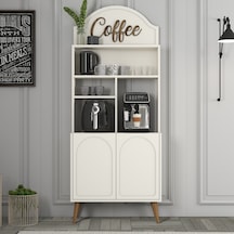 Lyon Kahve Köşesi 80cm - Krem / Ceviz