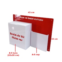 Fikir Kutusu İş Güvenliği Kutusu Pleksi Kırmızı Beyaz A-5 Kağıt