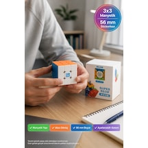 Moyu Super Rs3m 3x3 Manyetik Hız Küpü Stickerless 9 Kademeli Ayarlanabilir Speed Cube Mf8828 5,6 Cm