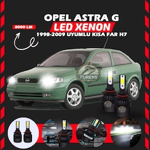 Opel Astra G 1998-2009 Kısa Far Uyumlu Şimşek Etkili Led Xenon Light Series H7