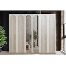 Uriel Modern 6 Kapaklı Aynalı Gardırop Dolap Uriel Modern 6 Kapaklı Aynalı Gardırop Dolap